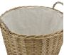 Corbeille à roulettes en osier avec doublure en jute - 69,90
