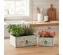 Corbeille tiroir en bois flamants roses (Lot de 2) - AUBRY GASPARD