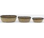 Corbeilles basses en jonc naturel (Lot de 3) - 5