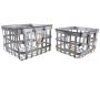 Corbeilles carrées en métal (Lot de 2)