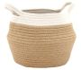 Set de 3 corbeilles en corde blanc et naturel avec 2 anses - AUBRY GASPARD