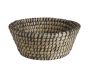Corbeilles rondes en jonc naturelles et noires (lot de 3) - AUBRY GASPARD