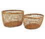 Corbeilles en osier buff (Lot de 2)