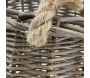 Corbeilles en osier gris et corde (Lot de 4) - AUB-4292
