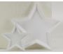 Corbeilles plates étoile en bois blanc - AUB-4789