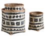 Corbeilles de rangement en bambou (Lot de 3)