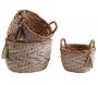 Corbeilles de rangement rondes en bananier (Lot de 3)