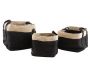 Corbeilles de rangement carrées en jute (Lot de 3)