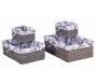 Corbeilles de rangement en éclisse grise (Lot de 4) - AUB-3152