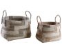 Corbeilles de rangement en jonc de mer (Lot de 2)