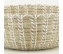 Corbeilles de rangement en jonc naturel et liens blanc - 59,90