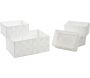 Corbeilles de rangement en nylon blanc (Lot de 5)