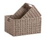 Corbeilles de rangement en papier cordé taupe