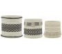 Corbeilles de rangement rondes en coton (Lot de 5)