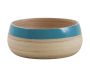 Corbeille en bambou naturel et bleu