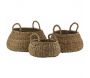 Corbeilles rondes en jonc de mer (Lot de 3)