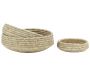 Corbeilles rondes en jonc naturel (Lot de 3)