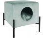 Couchette avec niche pour chat en velours