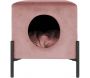 Couchette avec niche pour chat en velours - LEITMOTIV