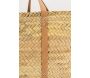 Maxi cabas en palmier avec anses en cuir - 32,90