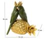 Couple de perroquet sur ananas décoratif - AMADEUS