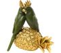 Couple de perroquet sur ananas décoratif