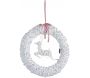 Couronne de porte cerf avec LEDs 55cm