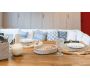 Coussin bleu et blanc en coton (Lot de 2) - 24,90