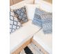 Coussin bleu et blanc en coton (Lot de 2) - AUBRY GASPARD