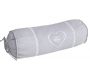 Coussin boudin gris en coton et lin