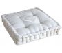 Coussin coeur gris en coton et lin