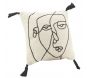 Coussin en coton Visage
