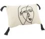 Coussin en coton Visage