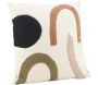 Coussin en coton abstrait