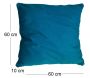 Coussin en coton coloré Salsa 60 cm - COT-0739
