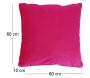 Coussin en coton coloré Salsa 60 cm - COT-0743