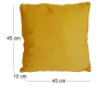 Coussin en coton coloré Salsa 45 cm - COT-0733