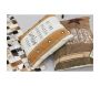 Coussin en coton kaki et cuir Etoile - AUB-5741