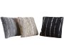 Coussin en coton et cuir (Lot de 3)