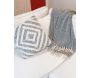 Coussin en coton écru et beige Losanges - AUBRY GASPARD