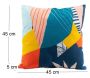 Coussin en coton imprimé 45 x 45 cm - 10,43