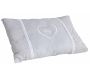 Coussin en coton et lin gris avec coeur