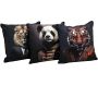 Coussin décoratif imprimé Animaux 45 x 45 cm (Lot de 3)