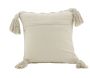 Coussin écru en coton et décor abstrait tissé - AUB-5084