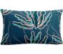 Coussin extérieur imprimé Alga Indigo