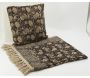 Coussin à fleurs marron - 7