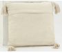 Coussin en jute et coton brodé - 34,90