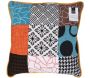 Coussin patchwork en tissu déhoussable 40x40 cm - 6