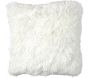 Coussin poils longs imitation fourrure 40 cm