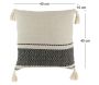 Coussin rayures style berbères avec pompons 40 cm - 8